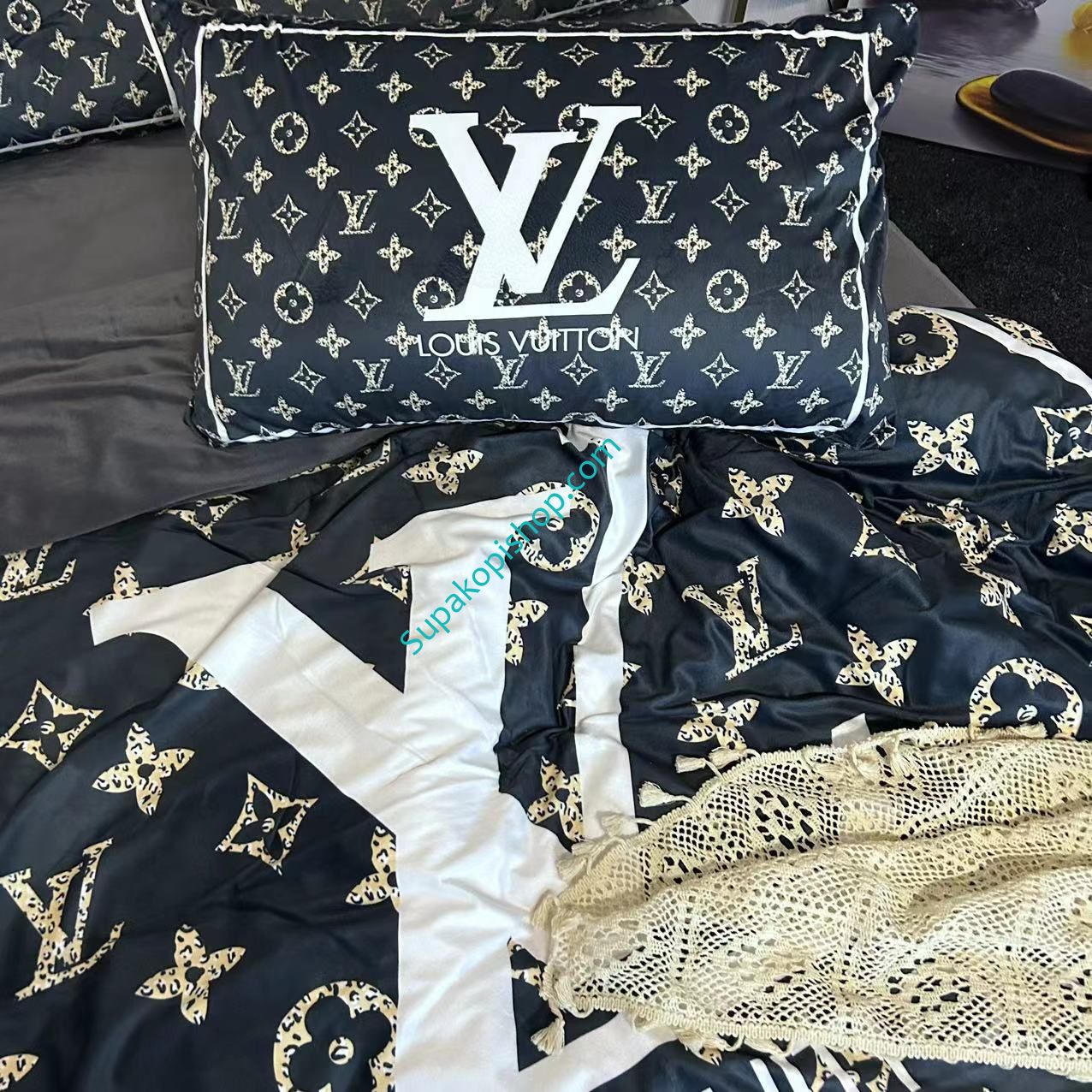 ヴィトン 布団カバー４点セット オシャレ LV 寝具カバーセット モノグラム