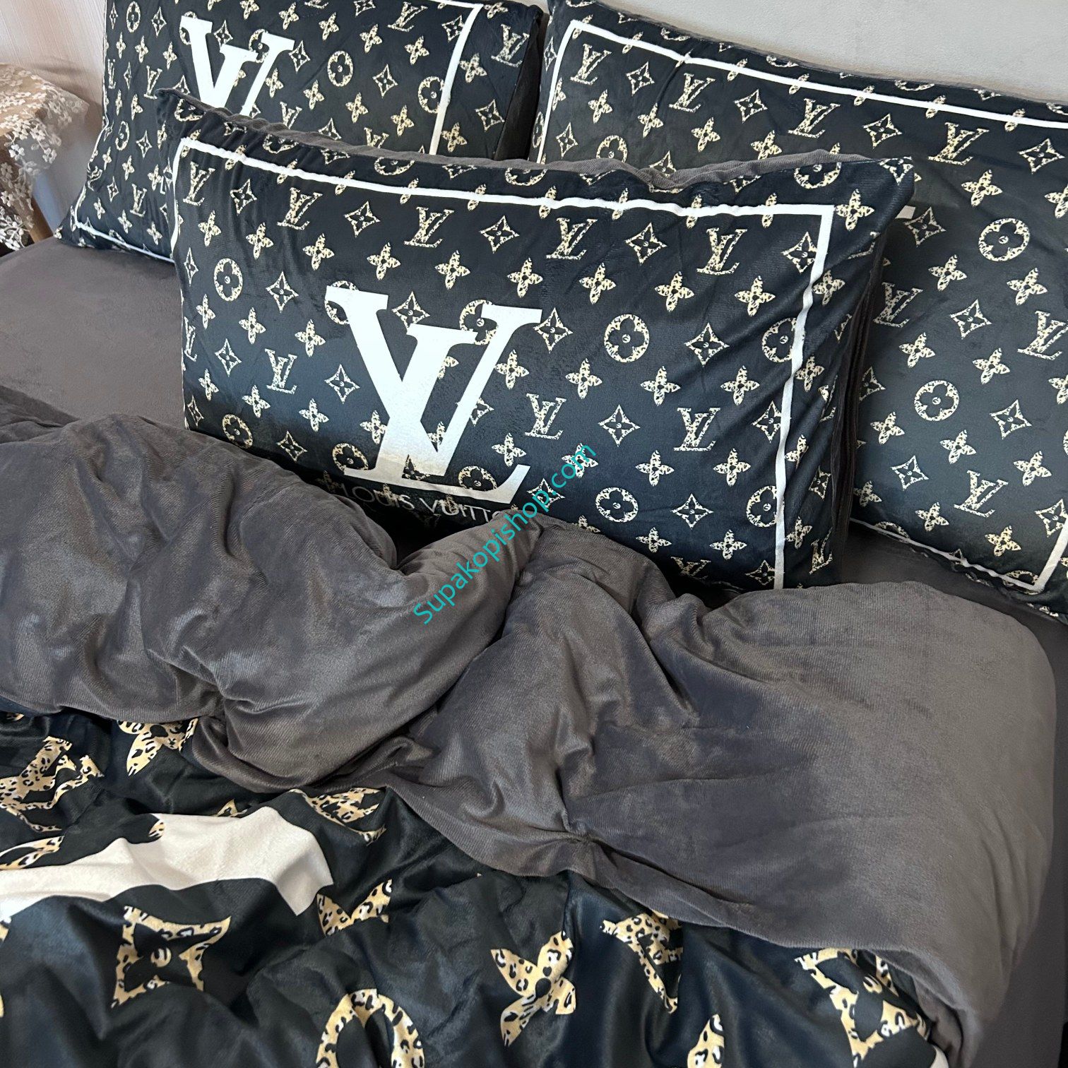 ヴィトン 布団カバー４点セット オシャレ LV 寝具カバーセット モノグラム