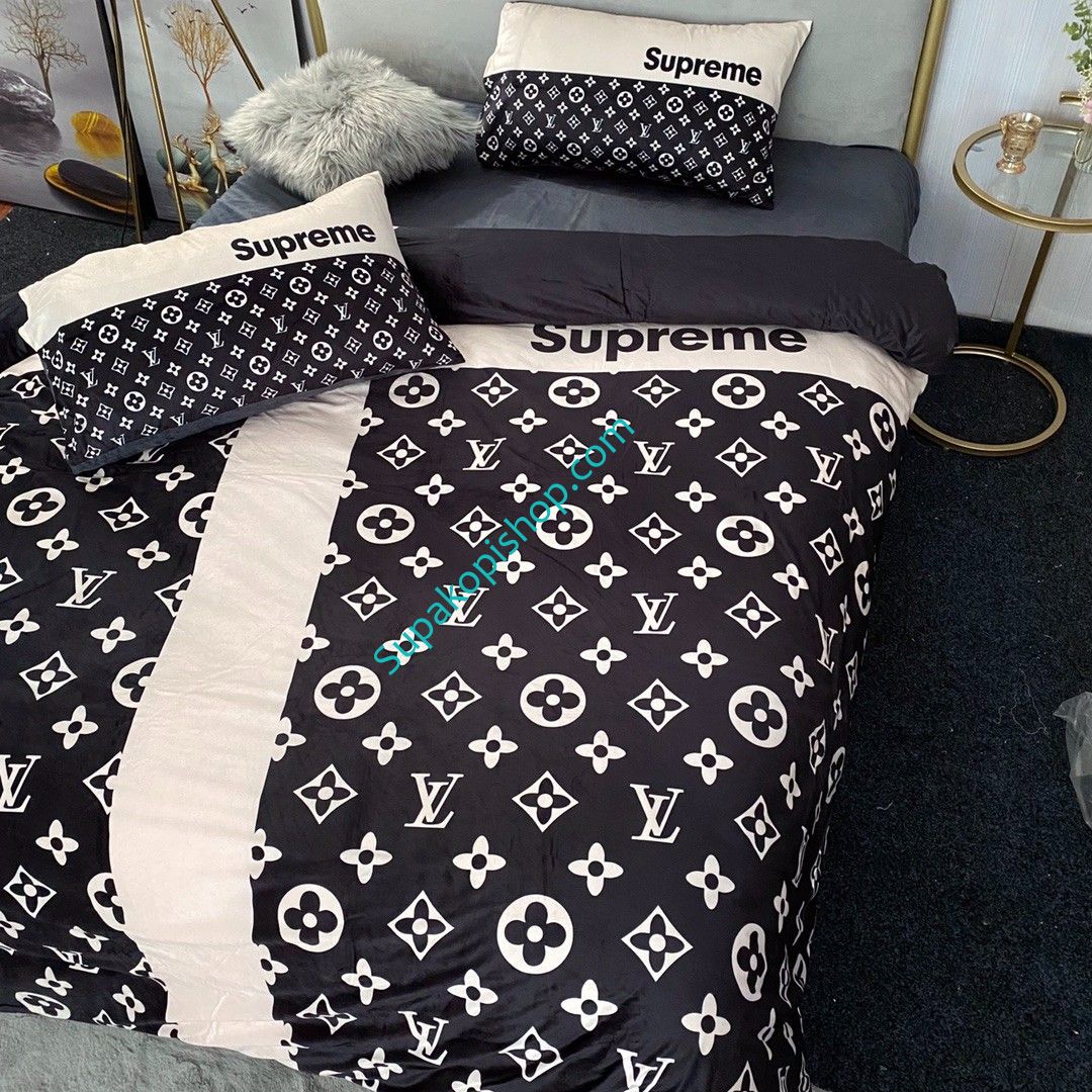 supreme lv 掛け布団カバー LV オシャレ 北欧 ベッドスカート