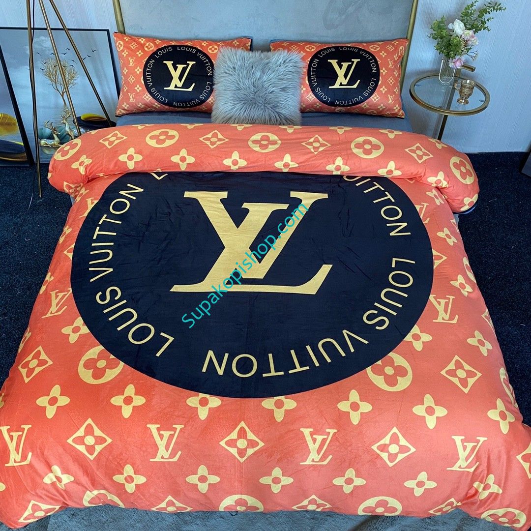 LV 掛けふとんカバー 敷き布団カバー 2枚ピローケース 洋式