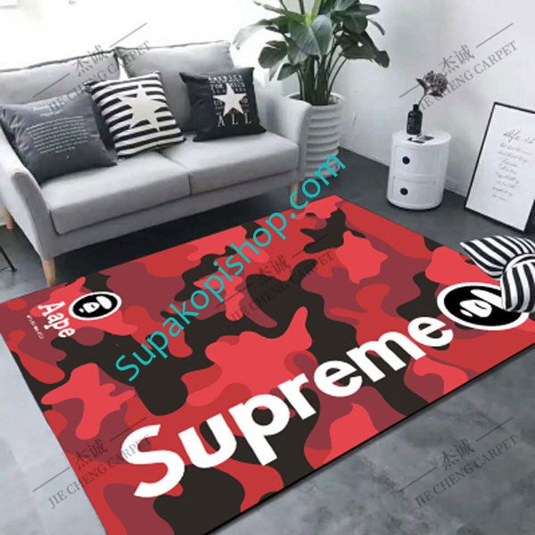 シュプリーム ラグ カーペット Supreme玄関マット ブランドマット SUPREME ラグマット