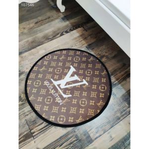 ルイヴィトン カーペット 円形 オシャレ Supreme LV 玄関マット ラグカーペット グッチ エルメス お風呂マット