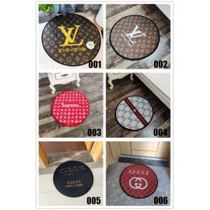 ルイヴィトン カーペット 円形 オシャレ Supreme LV 玄関マット ラグカーペット グッチ エルメス お風呂マット