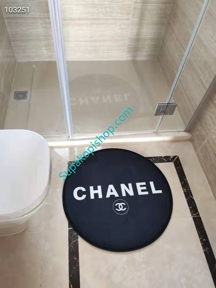 シャネル カーペット 円形 オシャレ CHANEL 玄関マット ラグカーペット