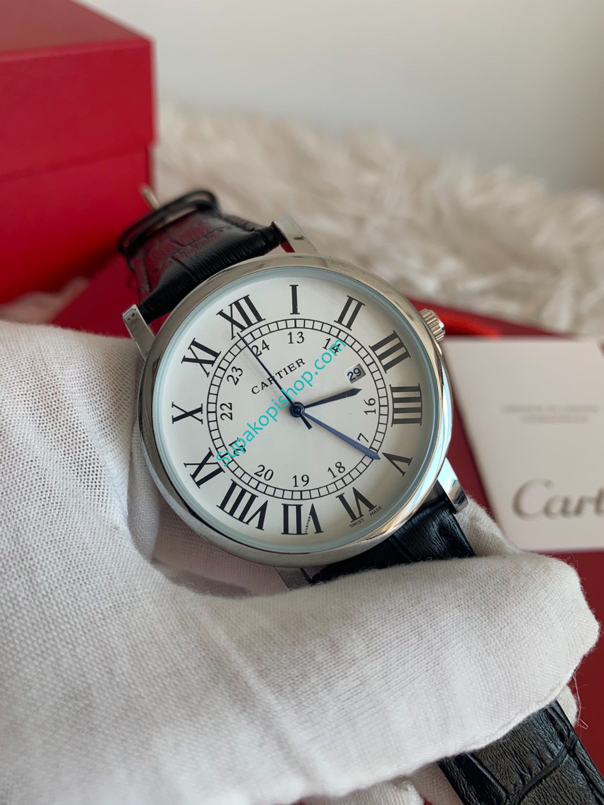 Cartier 時計 高級メンズ腕時計 紳士スタイル 箱付き