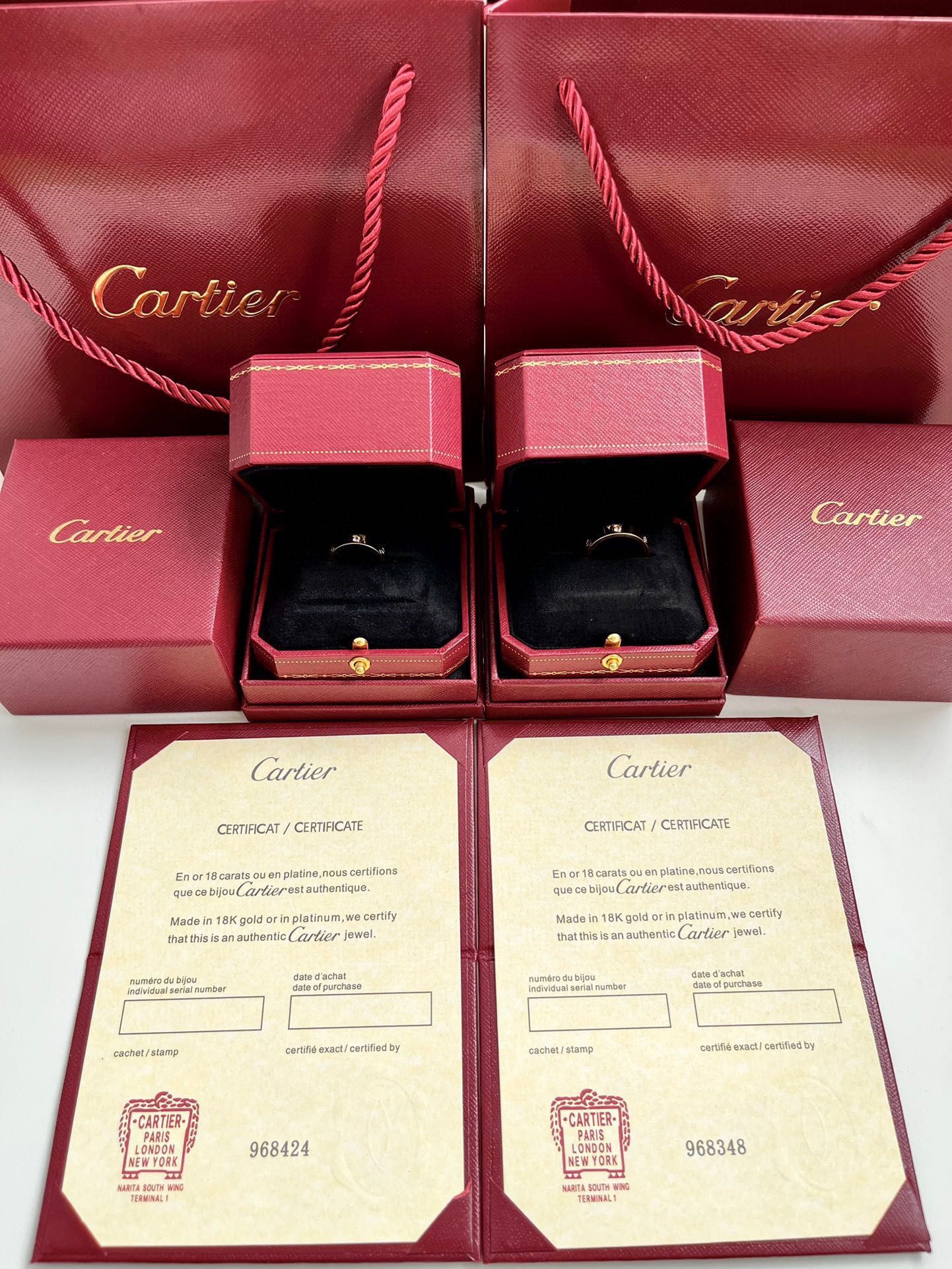 Cartier 指輪 ペアお揃い 可愛い おしゃれ 箱付き A28541