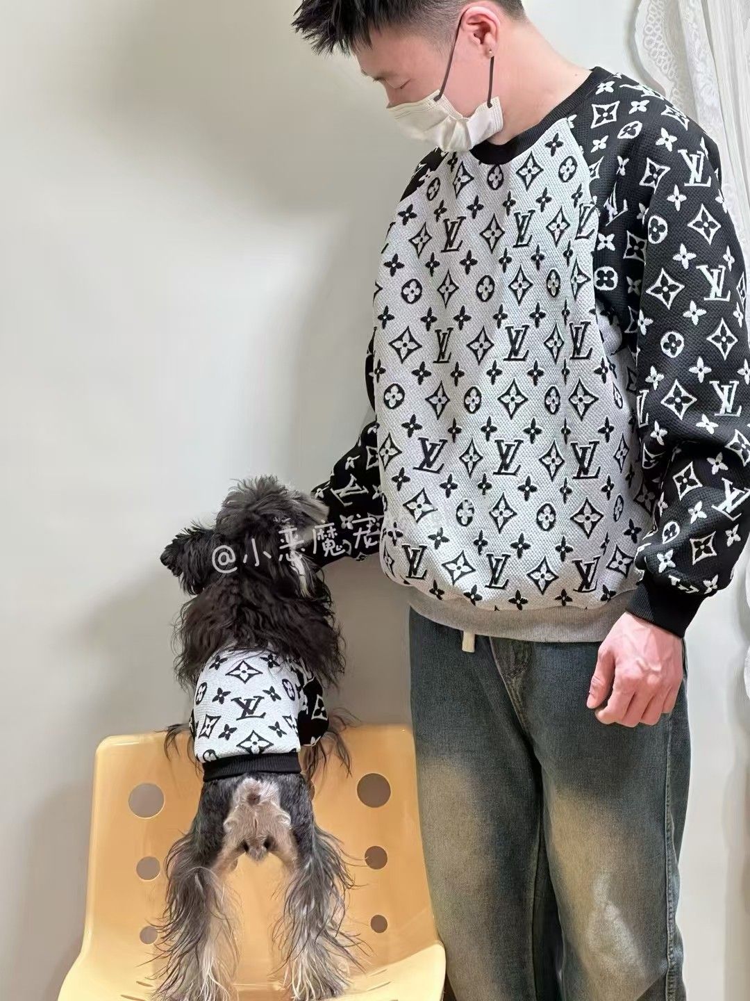 ルイヴィトン ペット服 犬と飼い主のペアルックの服 ペット親子服 秋冬 A28834