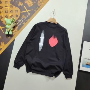 バレンシアガ 刺繍ロゴ トレーナー 長袖 Tシャツ ハート 限定版 A29621