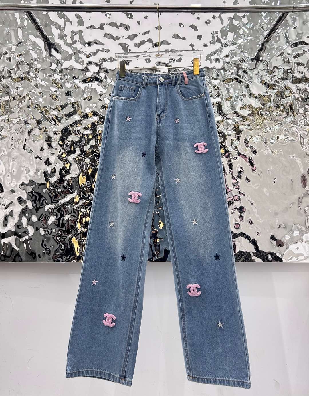 シャネル ジーンズ 刺繍 レディース オシャレ A29674