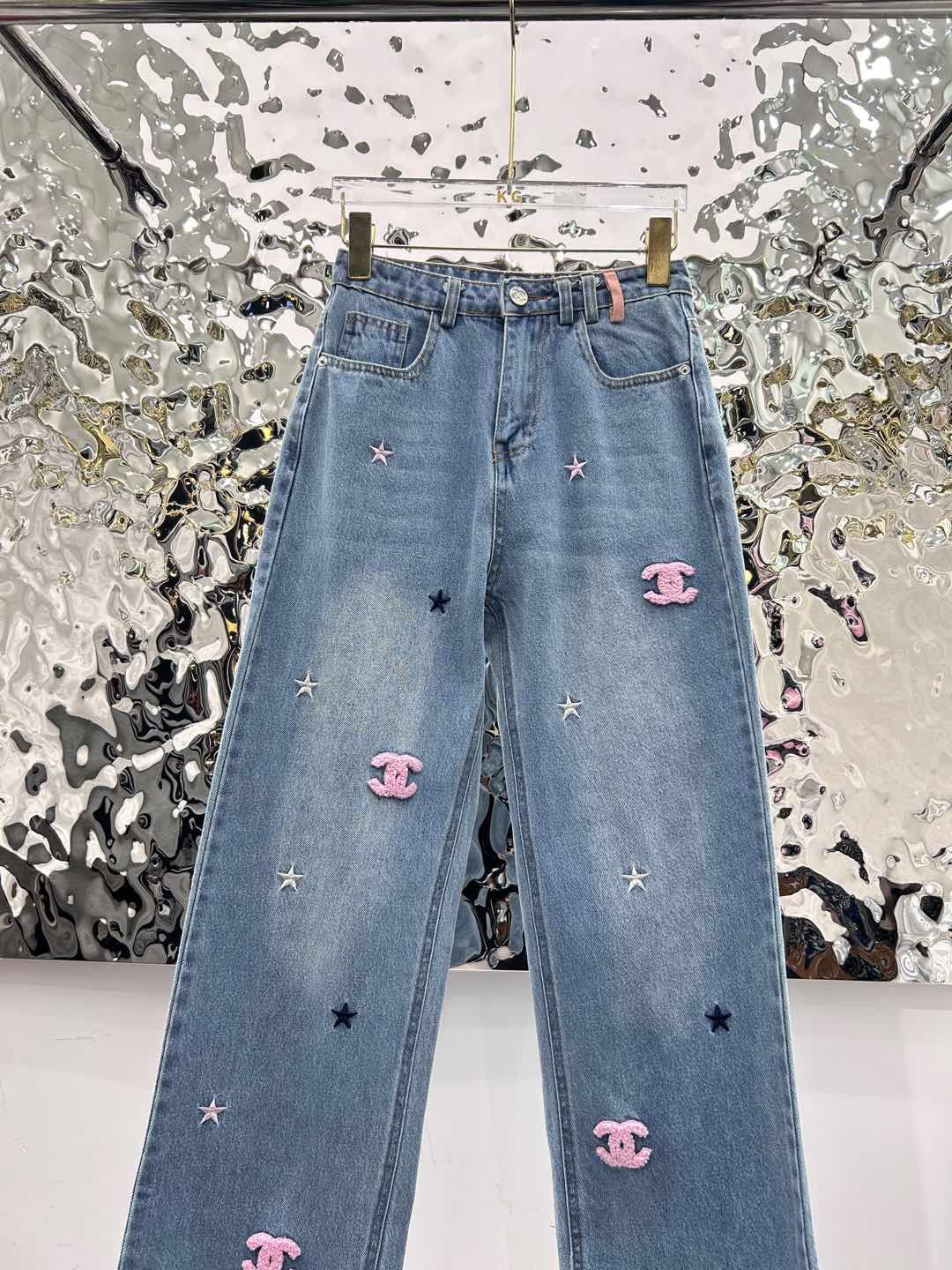 シャネル ジーンズ 刺繍 レディース オシャレ A29674