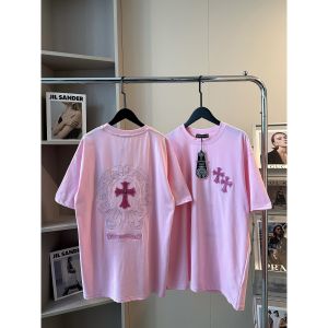 クロムハーツ Tシャツ ピンク 刺繍 可愛い A29914