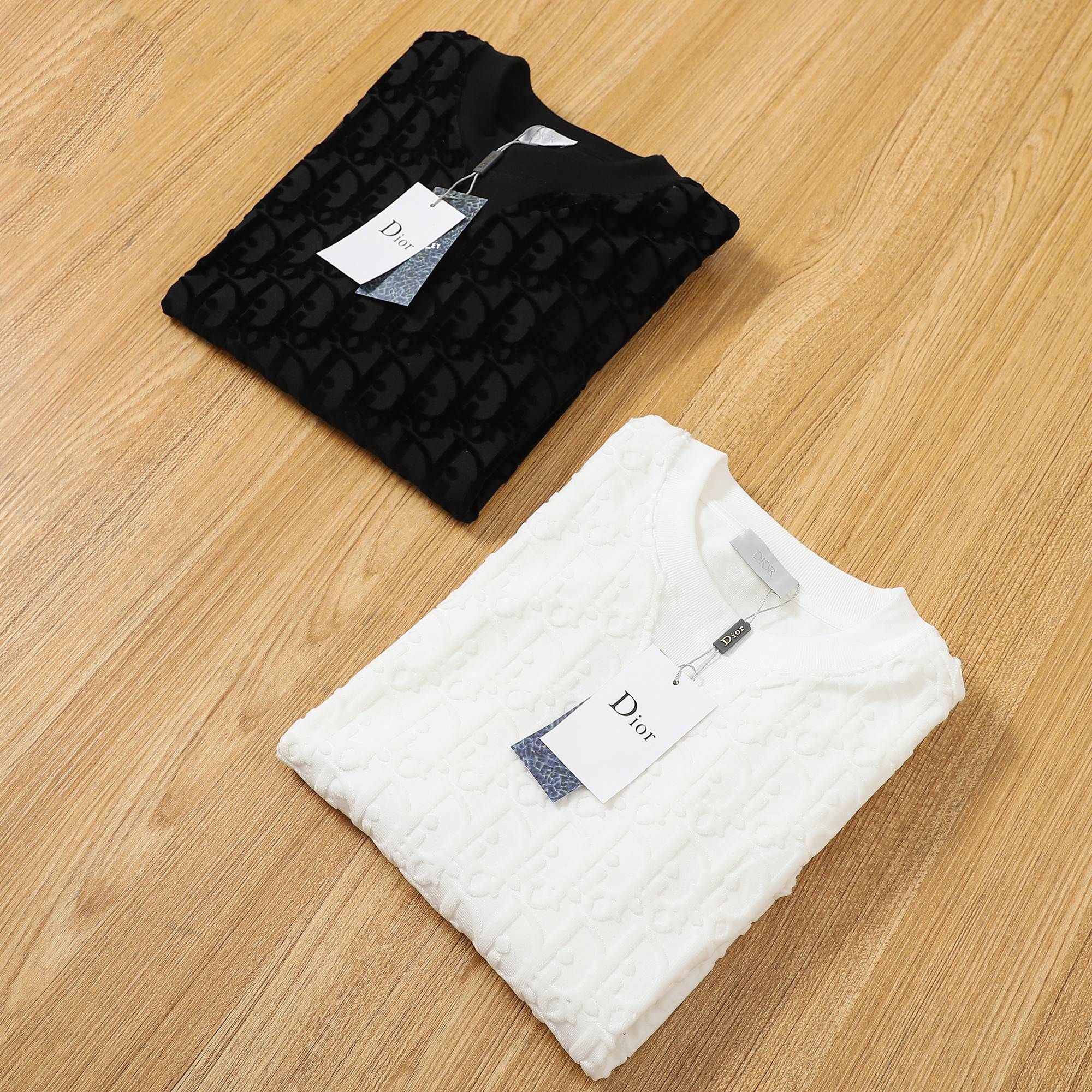 ディオール フルプリントジャカード半袖Tシャツ シンプル A30018
