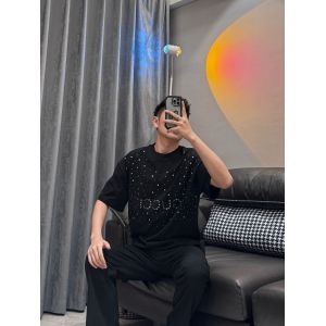グッチ ダイヤモンド半袖Tシャツ 春夏スノーフレークレターズホット A30123