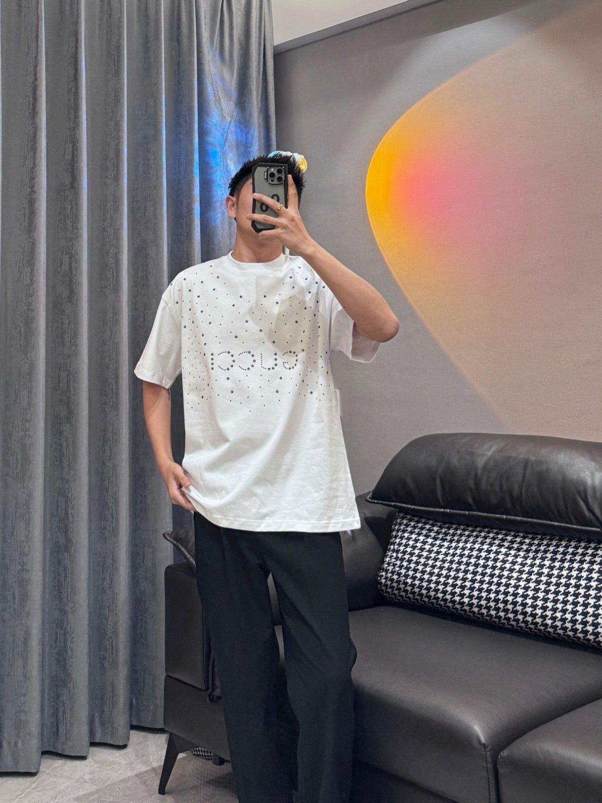グッチ ダイヤモンド半袖Tシャツ 春夏スノーフレークレターズホット A30123