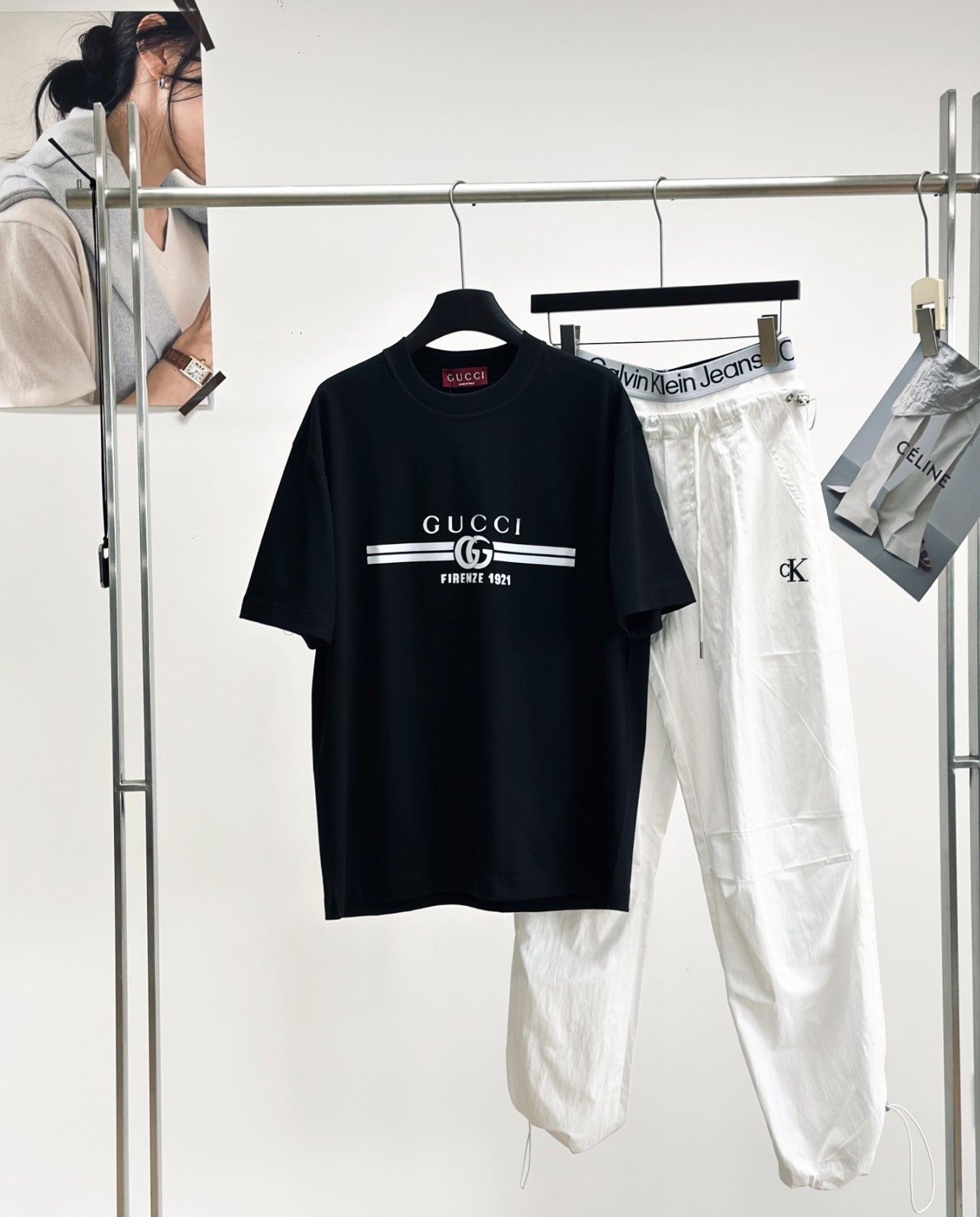 グッチ 半袖Tシャツ ラウンドネック オシャレ 男女向け A30167