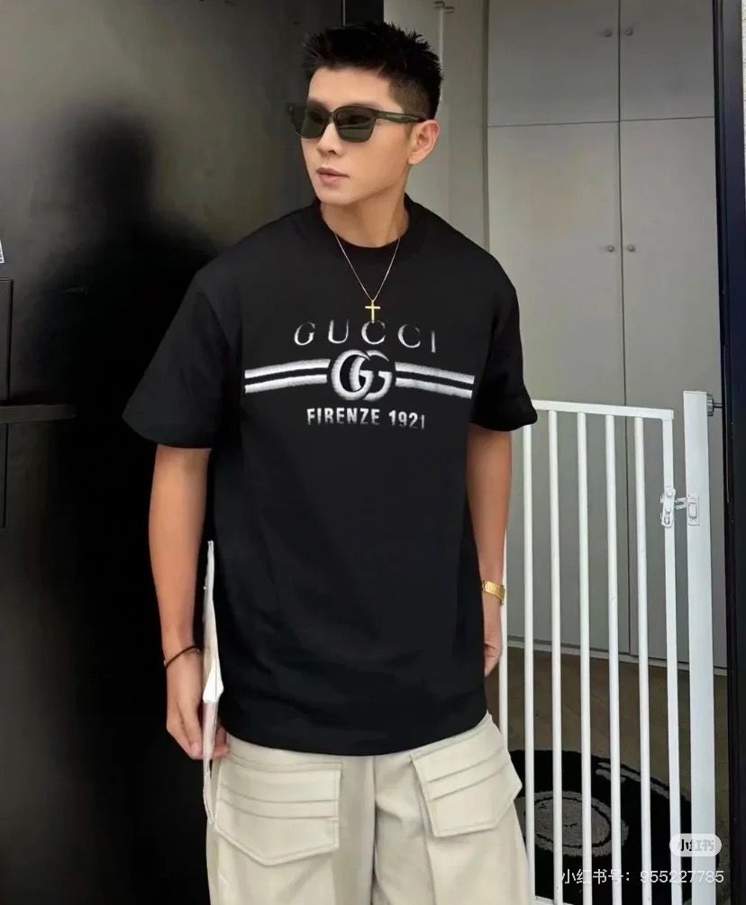 グッチ 半袖Tシャツ ラウンドネック オシャレ 男女向け A30167