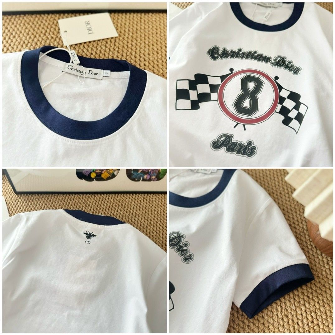 ディオール Tシャツ コントラストカラー 可愛い A30206