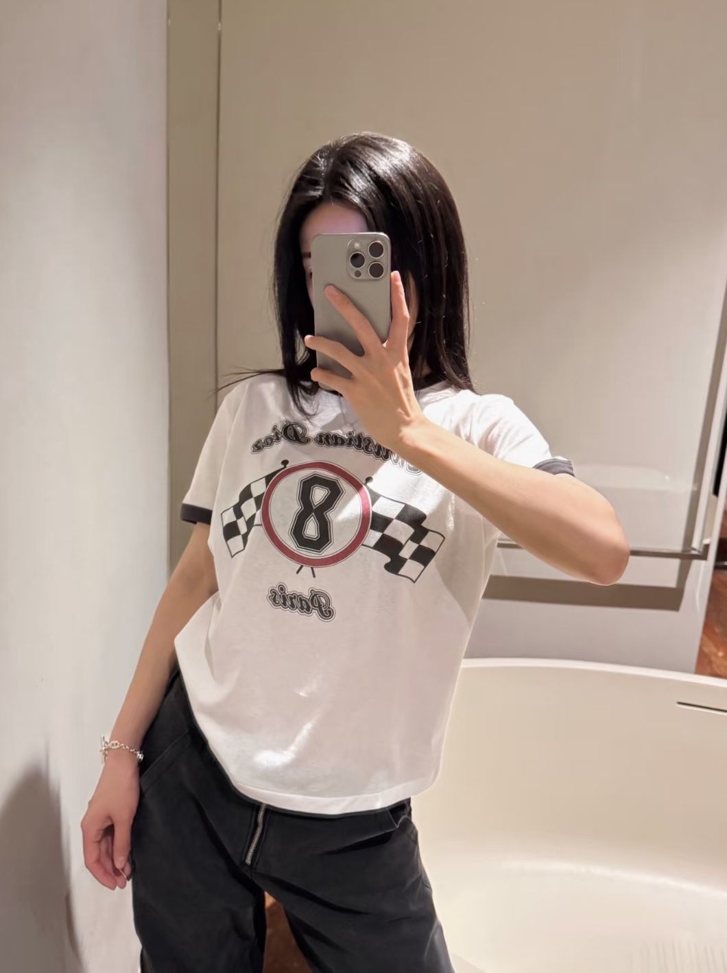 ディオール Tシャツ コントラストカラー 可愛い A30206