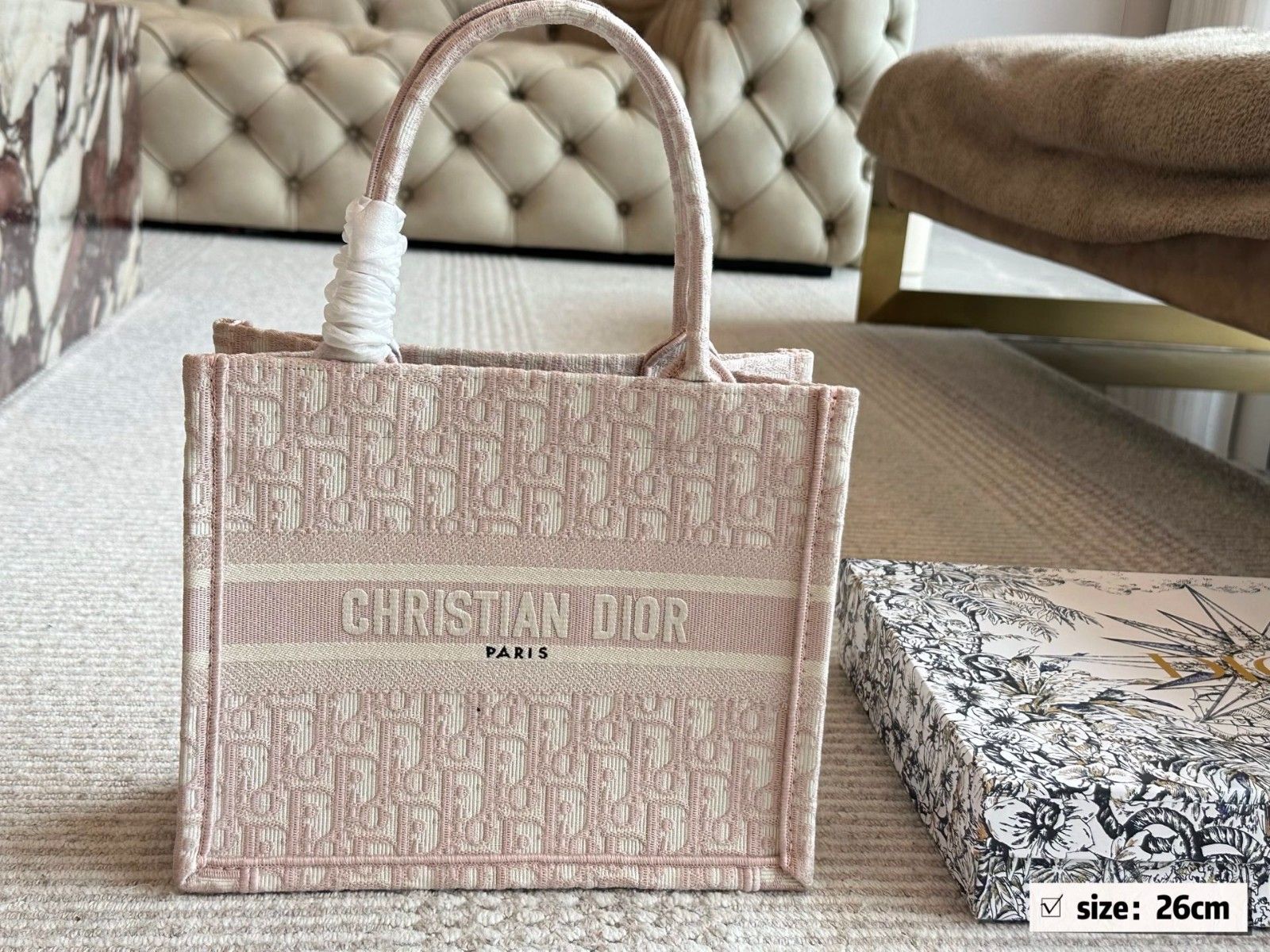ディオール CDBooktote23 トートバッグ 刺繍 オシャレ A30307