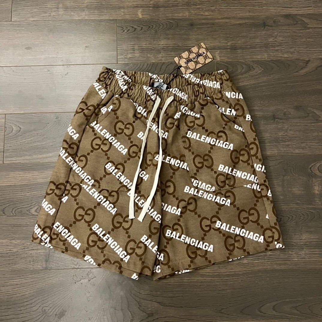 GUCCI x BALENCIAGA ハーフパンツ 総柄 カップル A30303