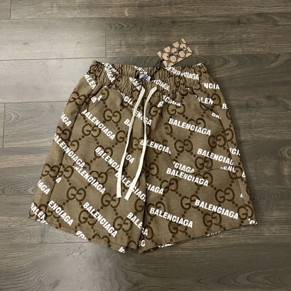 GUCCI x BALENCIAGA ハーフパンツ 総柄 カップル A30303