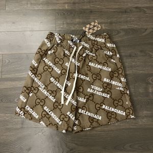 GUCCI x BALENCIAGA ハーフパンツ 総柄 カップル A30303