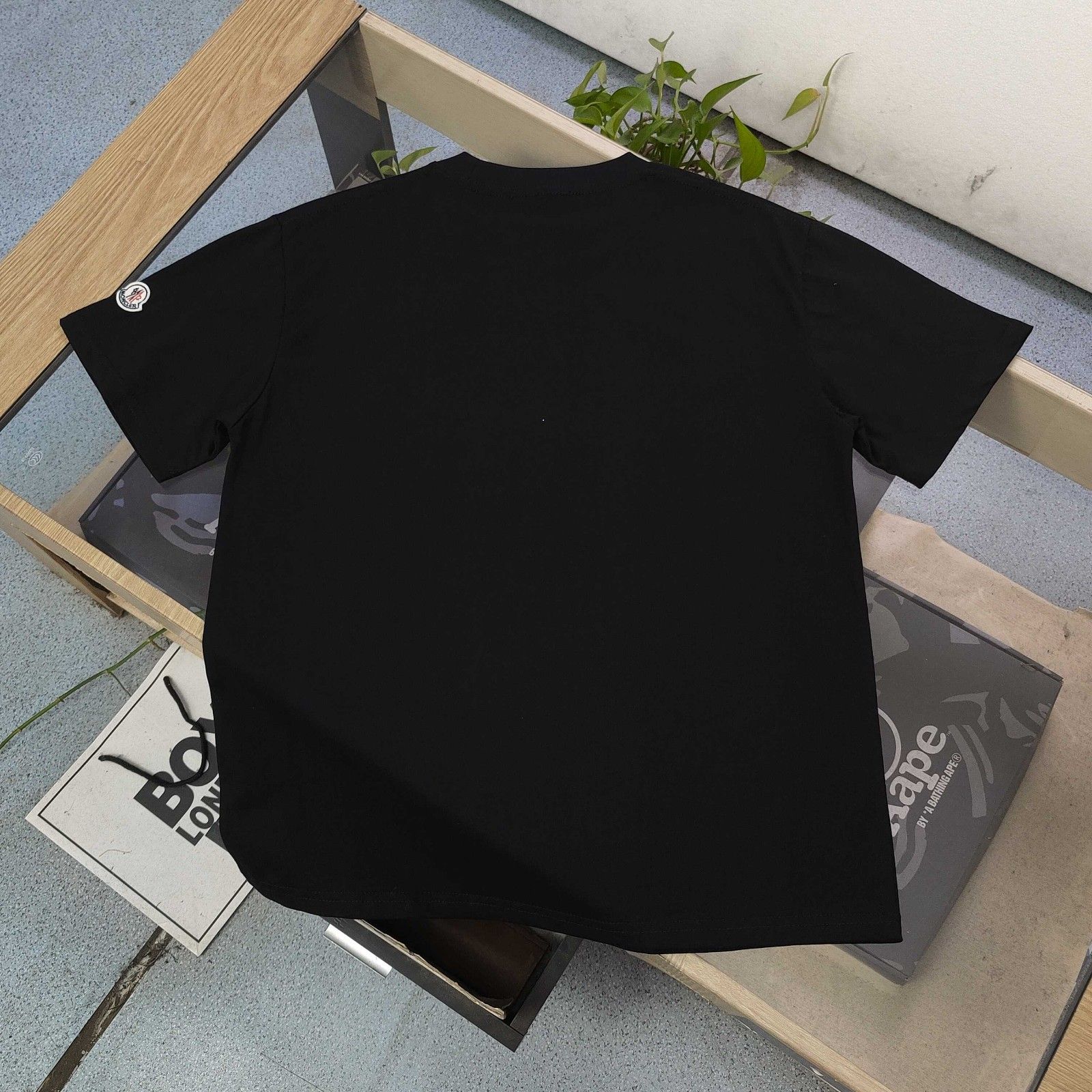 モンクレール 半袖Tシャツ ロゴプリント カジュアル カップル ルーズ A30302