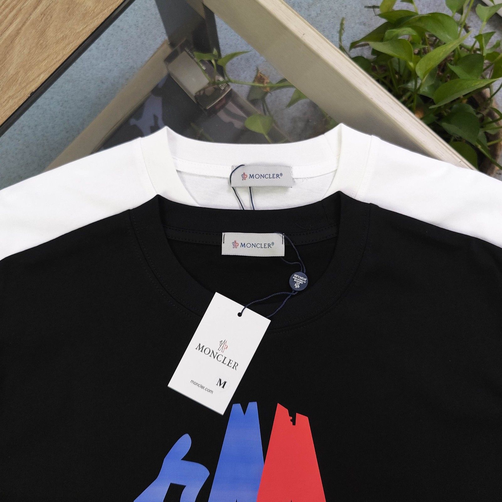 モンクレール 半袖Tシャツ ロゴプリント カジュアル カップル ルーズ A30302