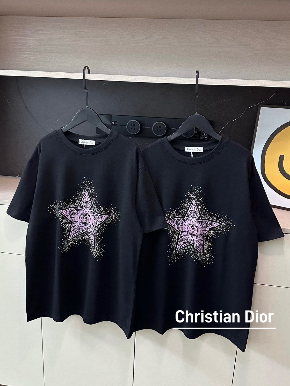 ディオール 半袖Tシャツ 五芒星ホットダイヤモンド オシャレ A30310