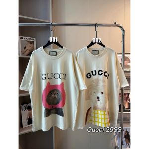 グッチ 半袖Tシャツ かわいい猫と犬 A30322