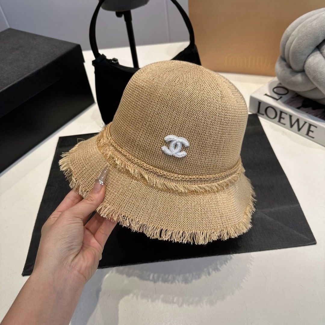 シャネル サンハット 手編み帽子 オシャレ A30337