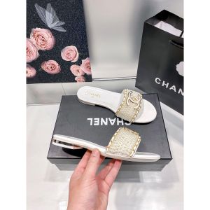 シャネル 夏 サンダル パールフラットスリッパ 高品質 A30332