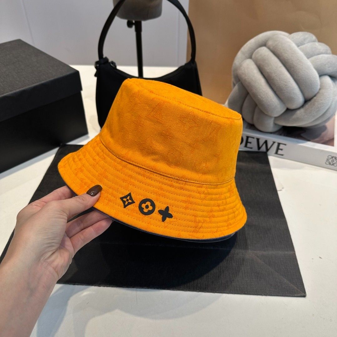 ルイヴィトン 両面バケットハット 刺繍ロゴ 男女向け A30338