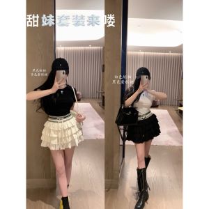 ディオール プリーツスカート リボンロゴ 可愛い A30330