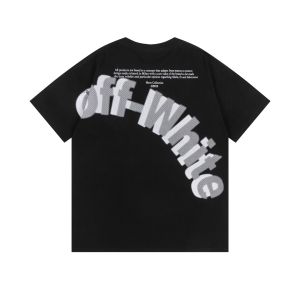 オフホワイト 半袖Tシャツ 新作 ルーズ ファション A30343
