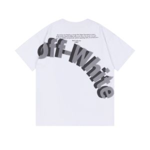 オフホワイト 半袖Tシャツ 新作 ルーズ ファション A30343