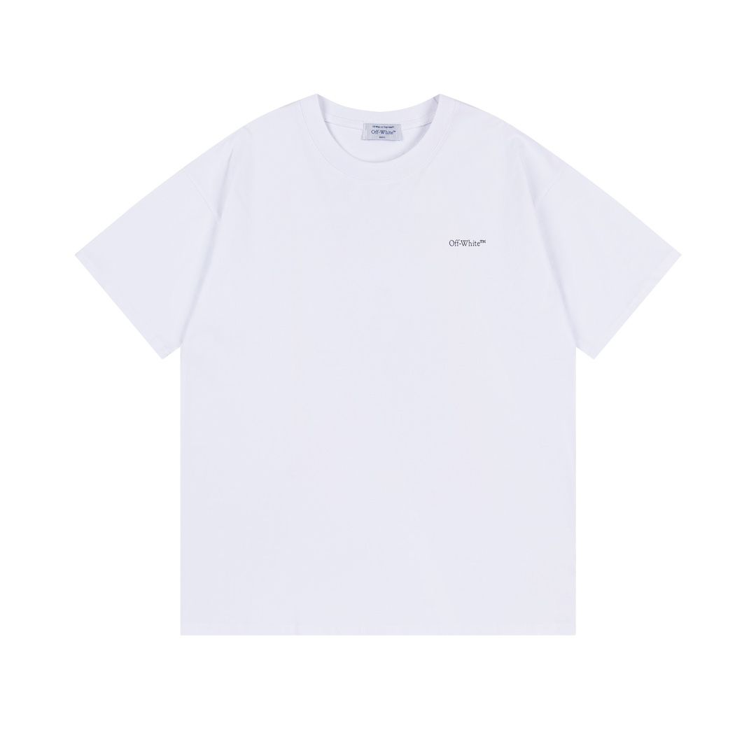 オフホワイト 半袖Tシャツ 新作 ルーズ ファション A30343
