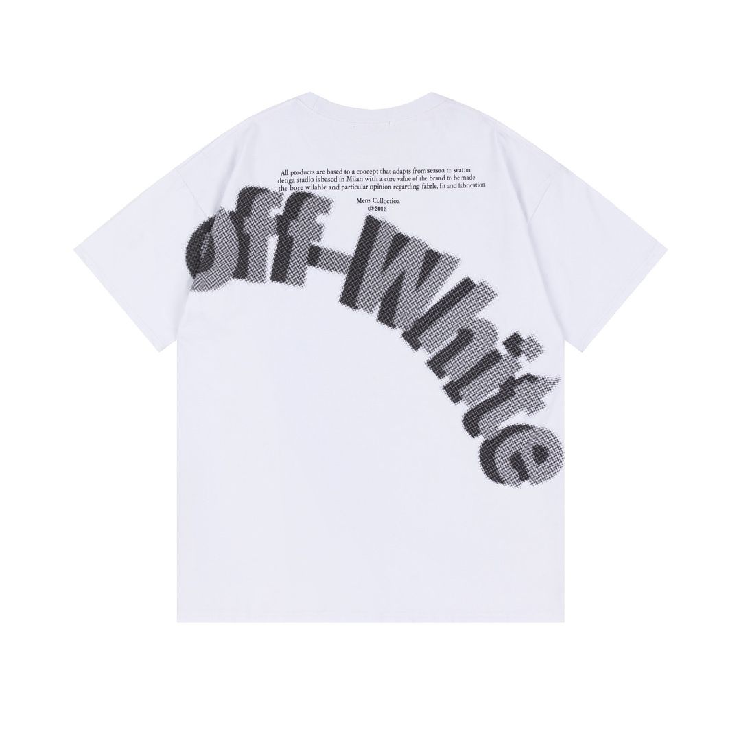 オフホワイト 半袖Tシャツ 新作 ルーズ ファション A30343