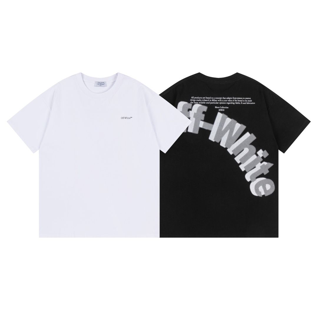 オフホワイト 半袖Tシャツ 新作 ルーズ ファション A30343