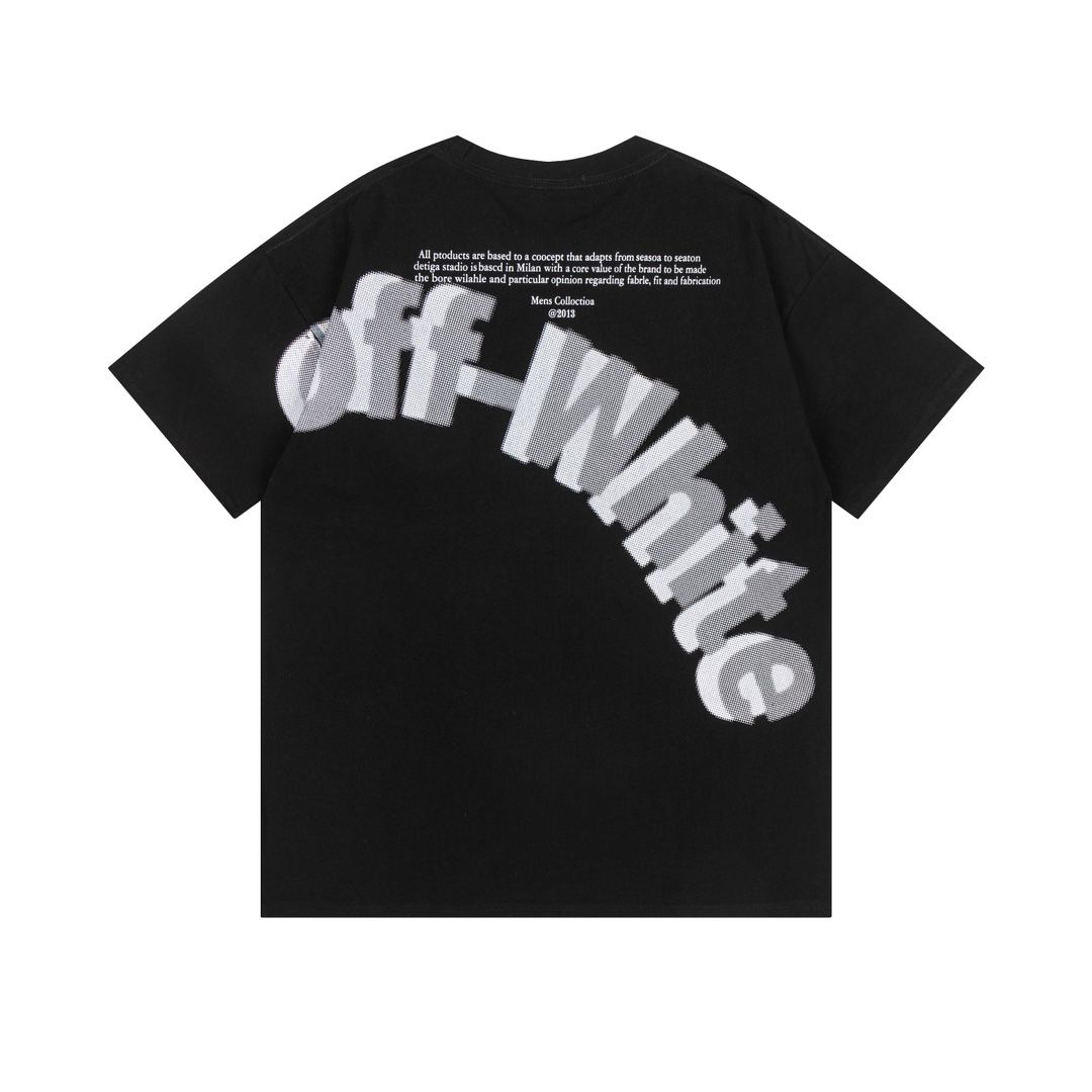 オフホワイト 半袖Tシャツ 新作 ルーズ ファション A30343