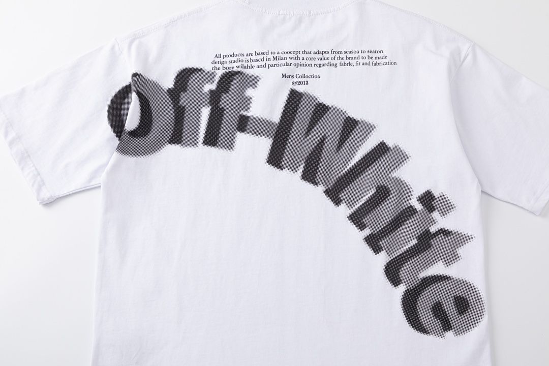 オフホワイト 半袖Tシャツ 新作 ルーズ ファション A30343