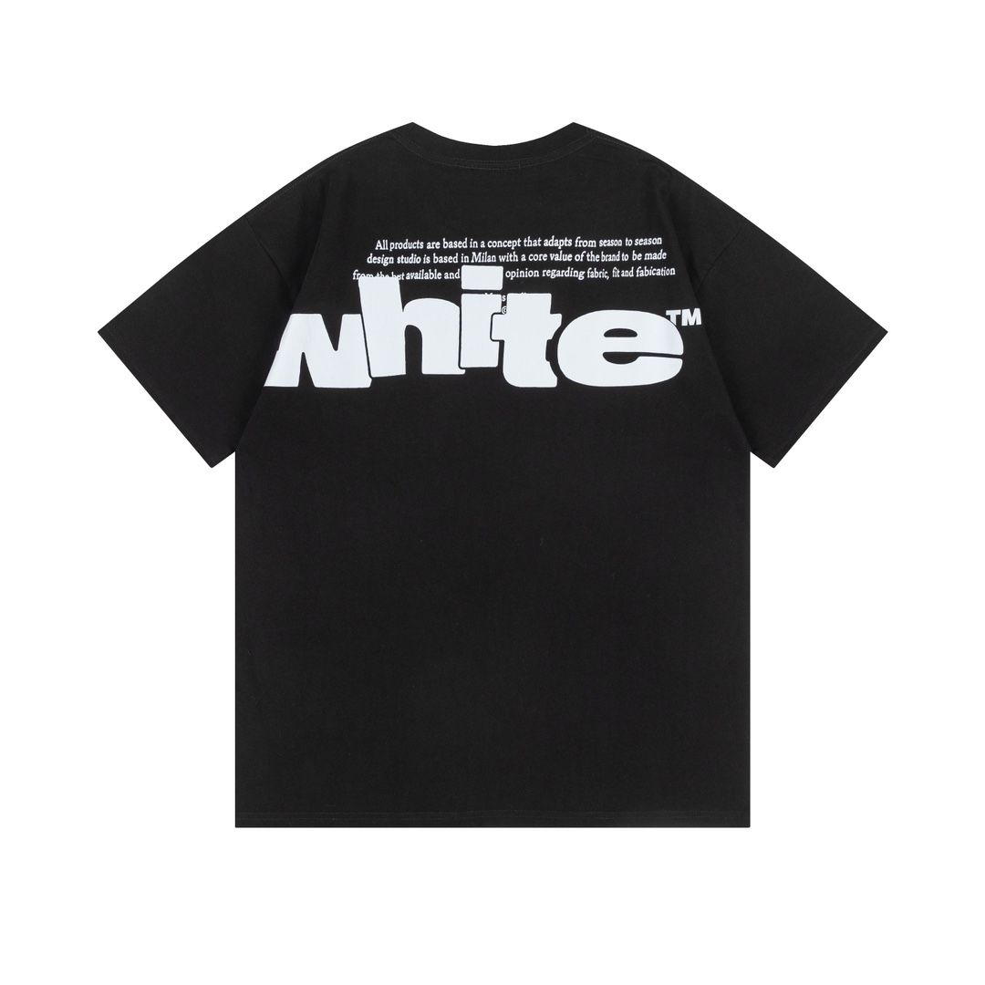 オフホワイト 半袖Tシャツ 新作 ルーズ ファション A30342