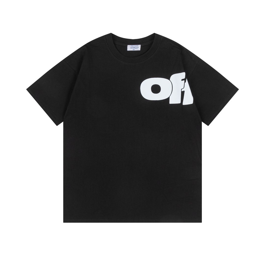 オフホワイト 半袖Tシャツ 新作 ルーズ ファション A30342