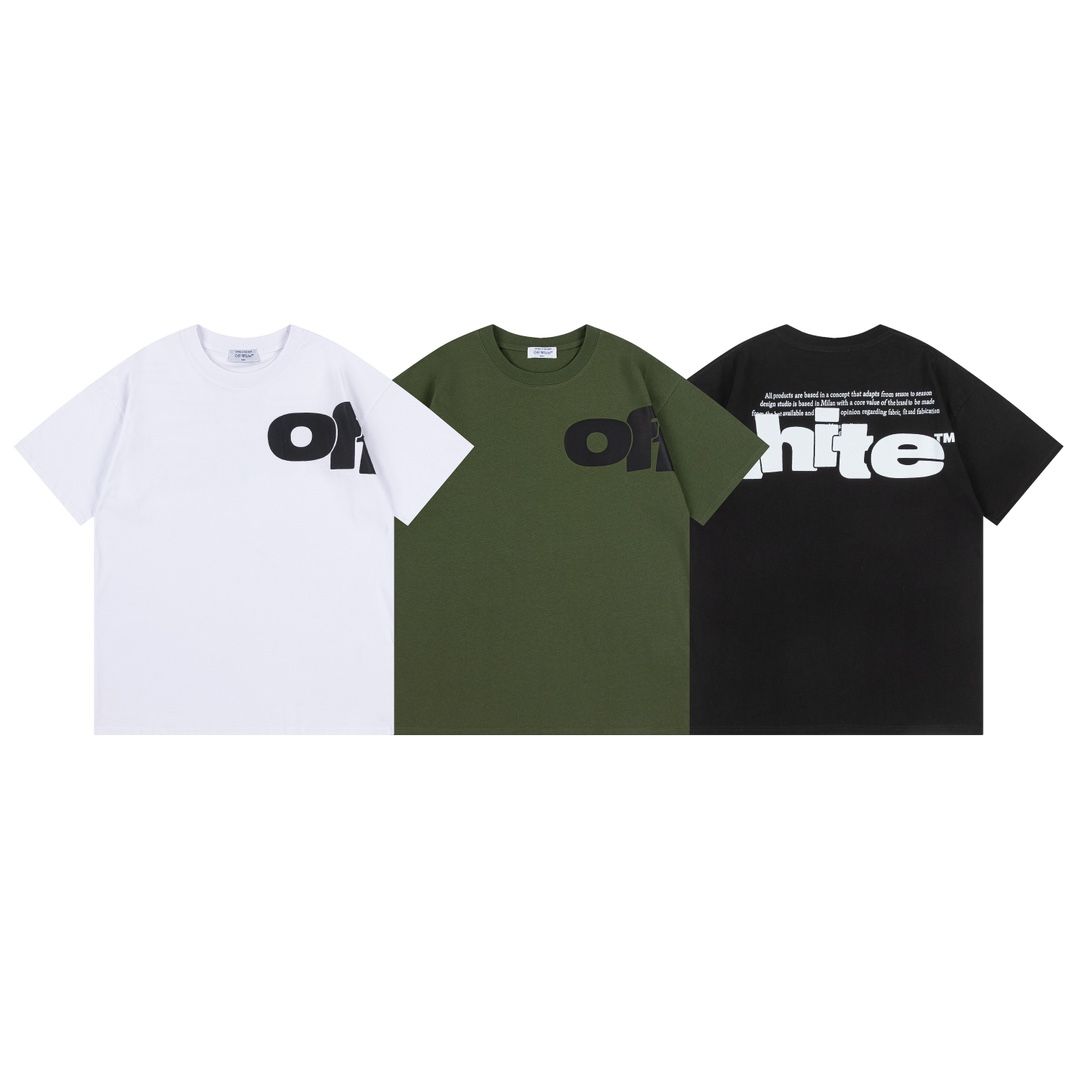 オフホワイト 半袖Tシャツ 新作 ルーズ ファション A30342