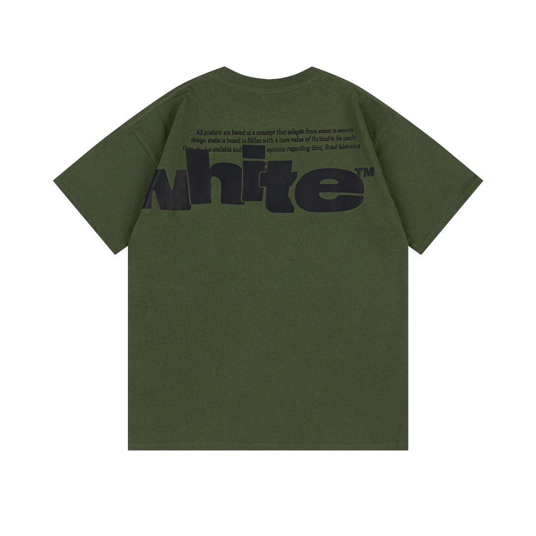 オフホワイト 半袖Tシャツ 新作 ルーズ ファション A30342