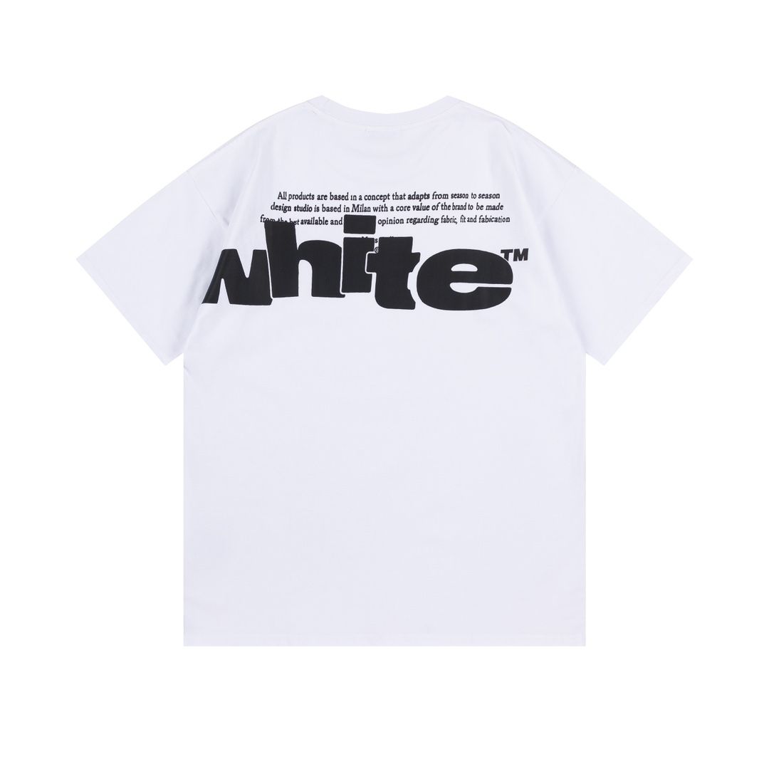 オフホワイト 半袖Tシャツ 新作 ルーズ ファション A30342