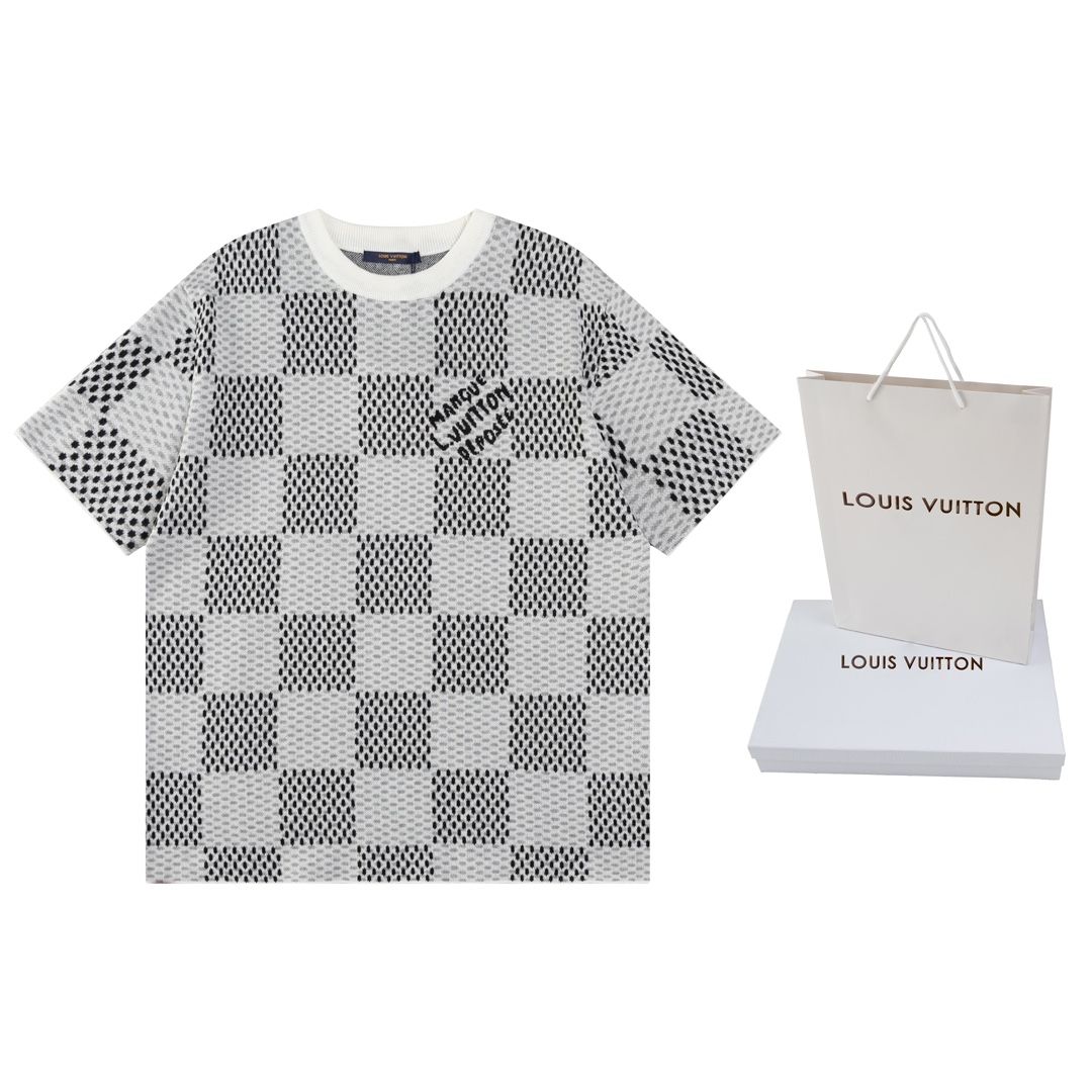 ルイヴィトン 半袖Tシャツ ニットジャカード 高品質 A30358