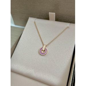 ブルガリ ネックレス ピンクサファイアのインレイ A30357