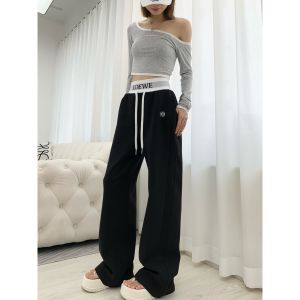 ロエベ カジュアルパンツ コントラストウェブトラックパンツ A30375