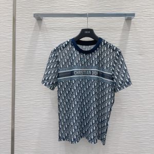 ディオール 半袖tシャツ メッシュボトムシャツ プリント 高級感 A30395